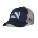 Flag Snapback Hat Navy Grey